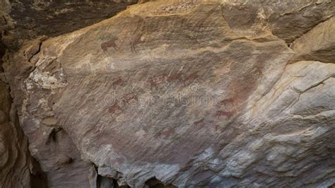 Ancient Rock Art in Sahara Desert Stock Photo - Image of ancient ...