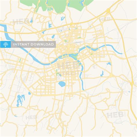 Printable street map of Jinhua, Province Zhejiang, China. This ...