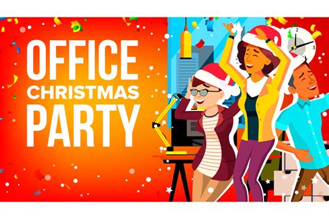 Office Christmas Party Vector. Graphic by pikepicture · Creative Fabrica