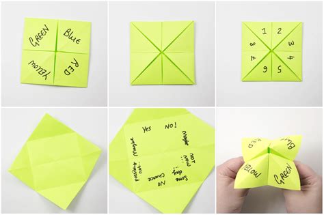 How To Make An Origami Fortune Teller - 3 - Folding Instructions ...