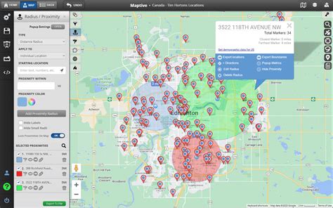 Radius Map Tool - Draw a Radius on a Map | Maptive