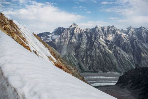 Beautiful Snowy Mountains, Russian Federation, Caucasus, Stock Photo ...