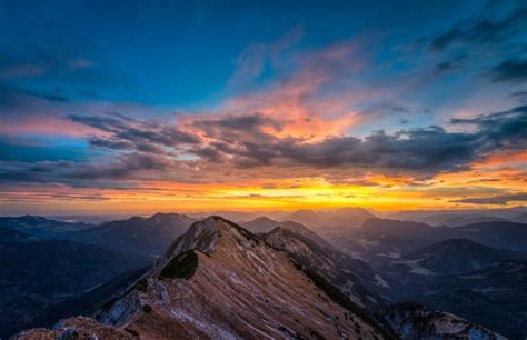 landscape, Mountains, Peaks, Snow, Nature, Sunrise, Sky, Clouds ...