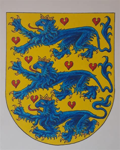 Coat of Arms of Denmark emblazoned by me : r/heraldry