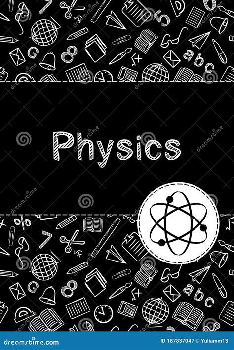 Cover for a School Notebook or Textbook on Physics Stock Vector ...