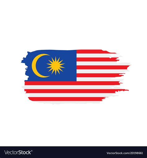 Malaysia flag Royalty Free Vector Image - VectorStock