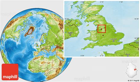 Physical Location Map of Rochdale