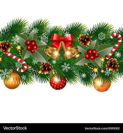 Christmas garland Royalty Free Vector Image - VectorStock