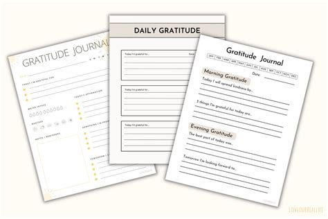 FREE Printable Daily Gratitude Journal Template with Prompts ⋆ Love Our ...