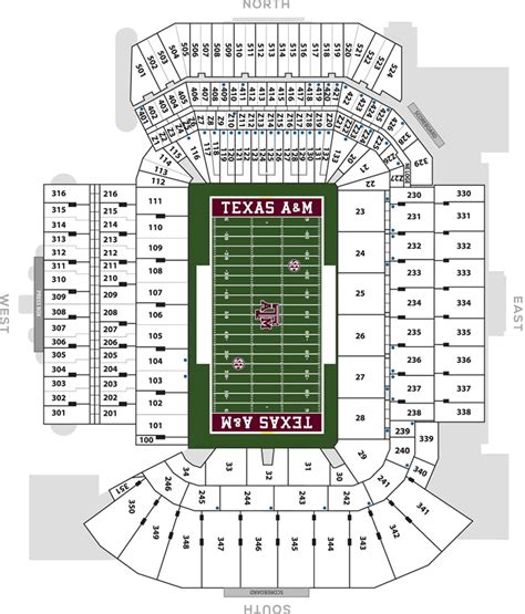 Kyle Field Seating Chart Football | Elcho Table