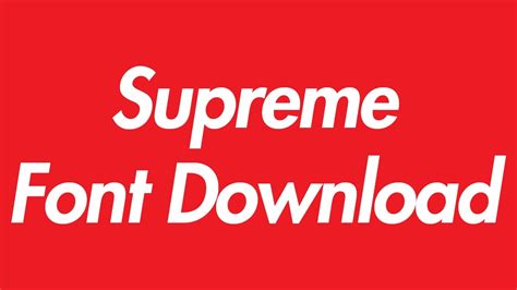 Supreme Logo Font Type