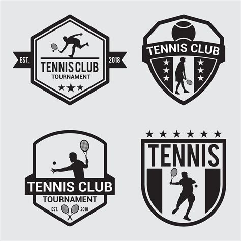 Tennis Club Logo Badges vector design templates 2158474 Vector Art at ...