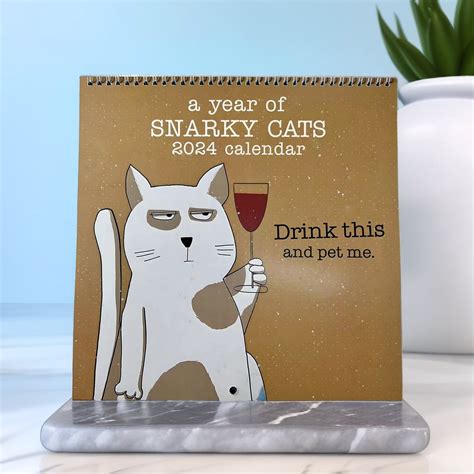 A Year Of Snarky Cats 2024 Wall Calendar Calendar - Calendar 2024- Cat ...