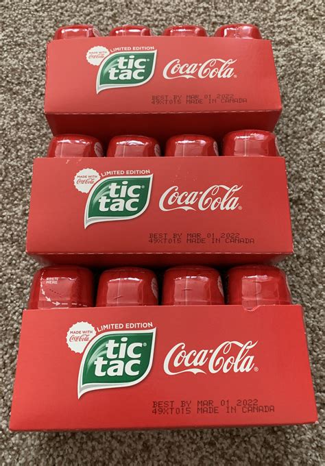 Coca Cola Coke Flavored Tic Tac Limited Edition 12 Packs 34 Oz