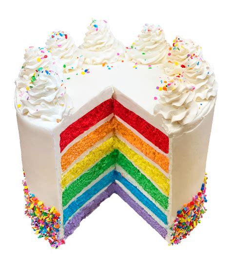 Rainbow Cake Slice | Wuollet Bakery