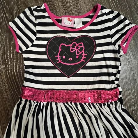 Hello Kitty Pink and Black Dress | Depop