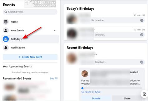 How to Find Your Friends Birthdays on Facebook - MajorGeeks