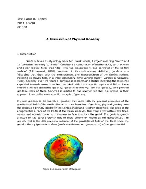 (PDF) Physical Geodesy