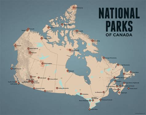 Canada National Parks Map 11x14 Print - Best Maps Ever