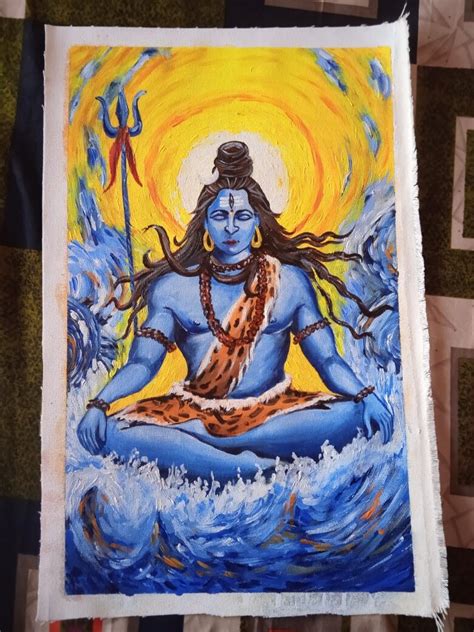 Acrylic painting of Lord Shiva | SaSiAa