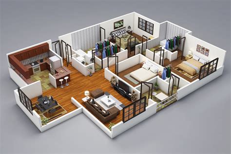 22 2 Storey Low Cost 2 Bedroom House Floor Plan Design 3D Useful – New ...