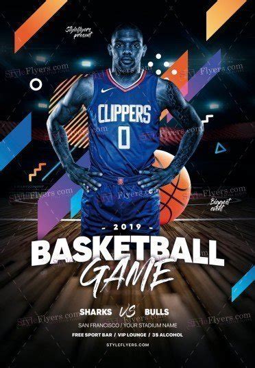 Basketball PSD Flyer Template #32064 - Styleflyers