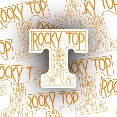 Rocky Top Lyrics reversed Tennessee Volunteers Sticker - Etsy