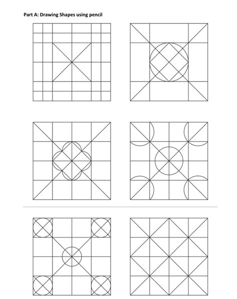 Part A: Drawing Shapes using pencil | Chegg.com