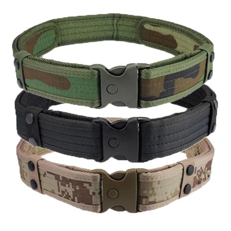 NEW Men Belts Luxury Woodland Camouflage Waistband Tactical Military ...