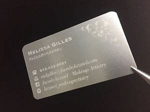 100 Silver Anodized Aluminum Business Card Blanks Laser Engraving Metal ...