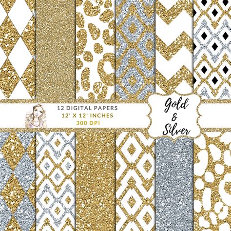 Gold Glitter Digital Paper Glitter Gold Scrapbooking Digital | Etsy