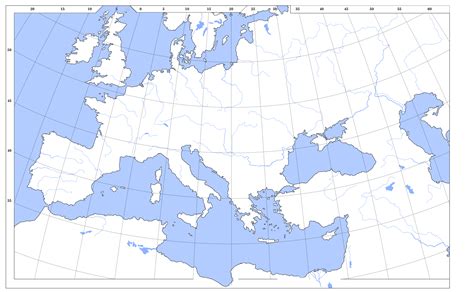 Blank Map Of Europe And North Africa