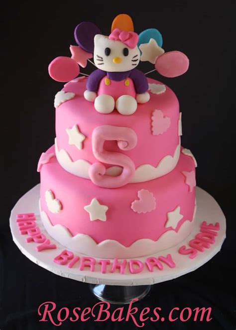 Hello Kitty Birthday Cake Front - Rose Bakes