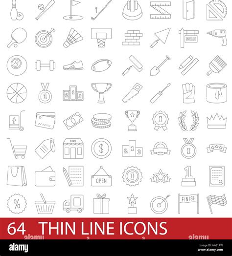 Thin line icons set Stock Vector Image & Art - Alamy