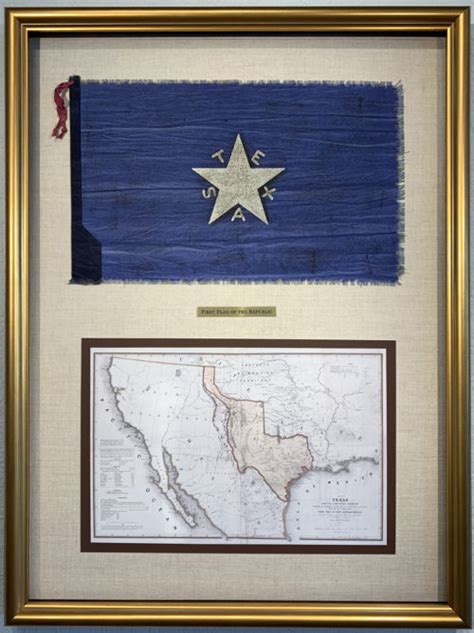 First flag and map of the Republic of Texas - Gallery of the Republic