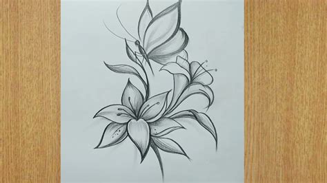 Easy Flower Drawings In Pencil | Best Flower Site