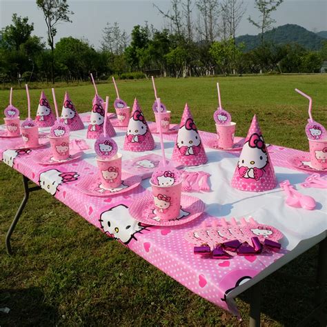 Hello Kitty Cat theme Kids Birthday Party Decoration Set Party Supplies ...