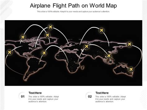 World Map Flight Paths