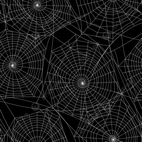 Spider Web Silhouette Halloween Seamless Pattern Background, Wallpaper ...