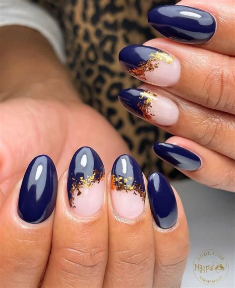 45+ Stunning Navy Blue Nails To Try Right Now | Navy Blue Nail Designs