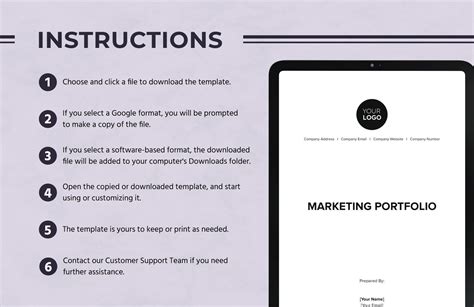 Marketing Portfolio Template in Word, PDF, Google Docs - Download ...