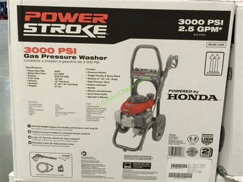 PowerStroke 3000 PSI Pressure Washer powered by Honda – CostcoChaser