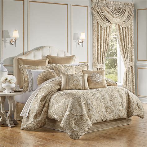 J Queen Sandstone Beige 4-Piece Comforter Set