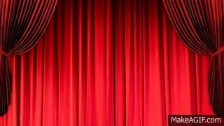 red curtains opening revealing green screen on Make a GIF