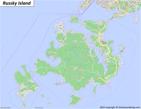 Map of Russky Island - Vladivostok - Ontheworldmap.com