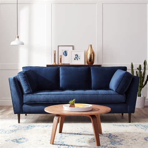 10+ Navy Blue Sofa Living Room Ideas - DECOOMO