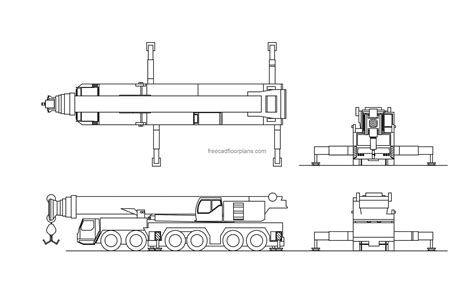 Liebherr Mobile Crane LTM 1250 - Free CAD Drawings