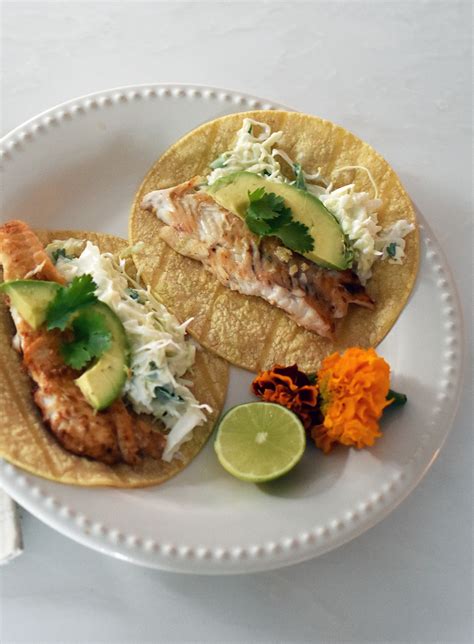 Healthy Baja Style Fish Tacos With Creamy Cabbage Slaw - Sydne Style