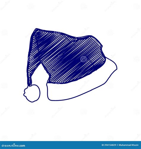 Sketch of a Santa Claus Hat for the Emblematic Element of the Christmas ...