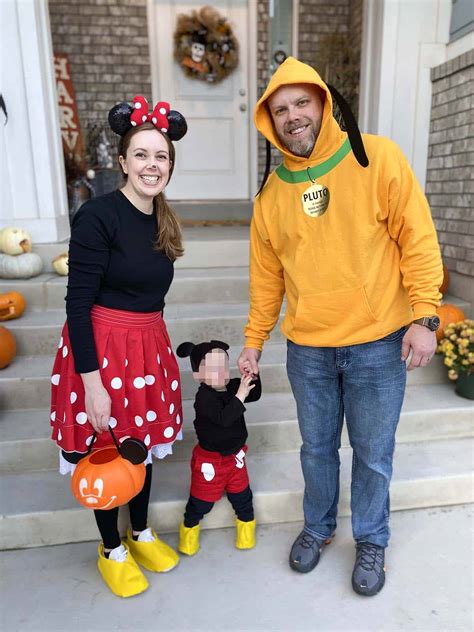 DIY Mickey Mouse, Minnie, and Pluto Family Halloween Costumes - Aubree ...